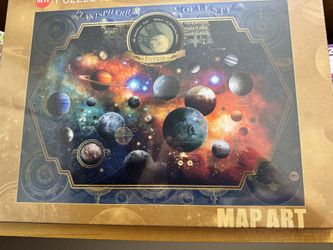 1500 Piece Puzzle - Map Art/Space World - Heye
