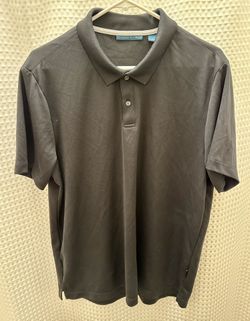 Collar Short Sleeve Polo Shirt - Large, Perry Ellis 