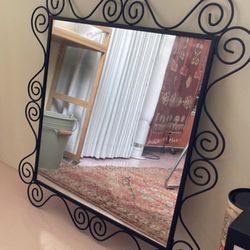 Vintage IKEA Wrought Iron Mirror