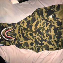 BAPE 1st Camo Shark Full Zip Hoodie 'Green'