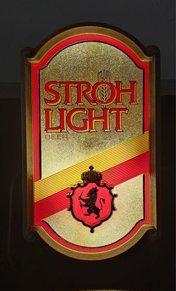 Vintage Stroh's Light Lighted Sign