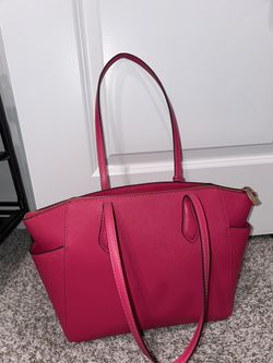 Michael Michael Kors Medium Marilyn Leather Tote Bag in Crimson