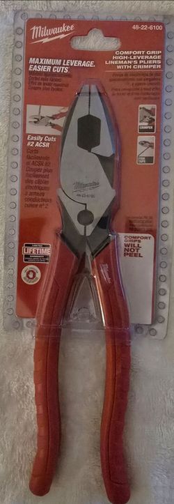 9 inch Milwaukee Lineman's Pliers with Crimper