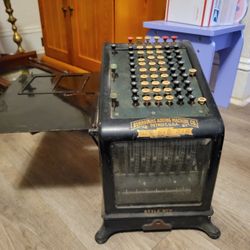 Antique 1898 BURROUGHS ADDING MACHINE No. 7 Detroit USA Cast Iron (AS-IS Please Read)