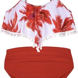 Girl's Bikini Set Ruffled Two Piece Bathing Suit