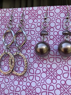 Two pairs of earrings new never used