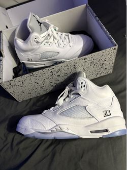 Jordan 5 white metallic size 7