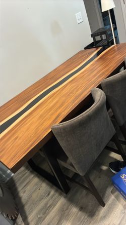 Epoxy wood table