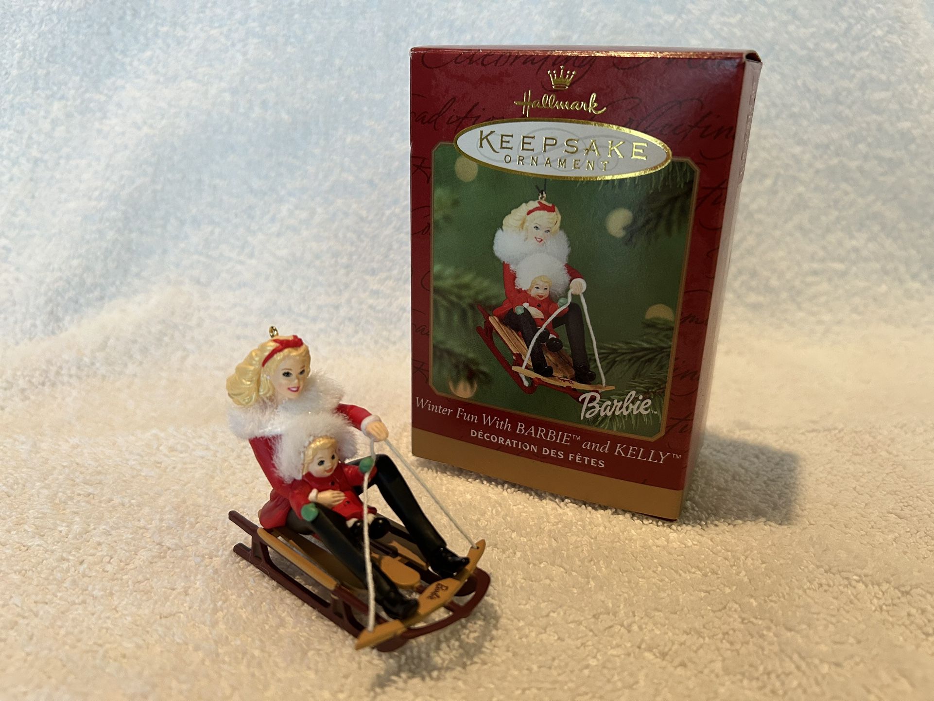 2000 Winter Fun With Barbie And Kelly Barbie Ornament