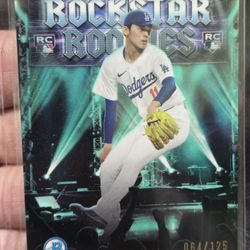 Topps Bowman Chrome Roki Sasaki Rookie Card  Excellent Condition 