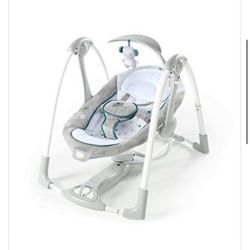 Ingenuity ConvertMe 2-in-1 Compact Portable Automatic Baby Swing & Infant