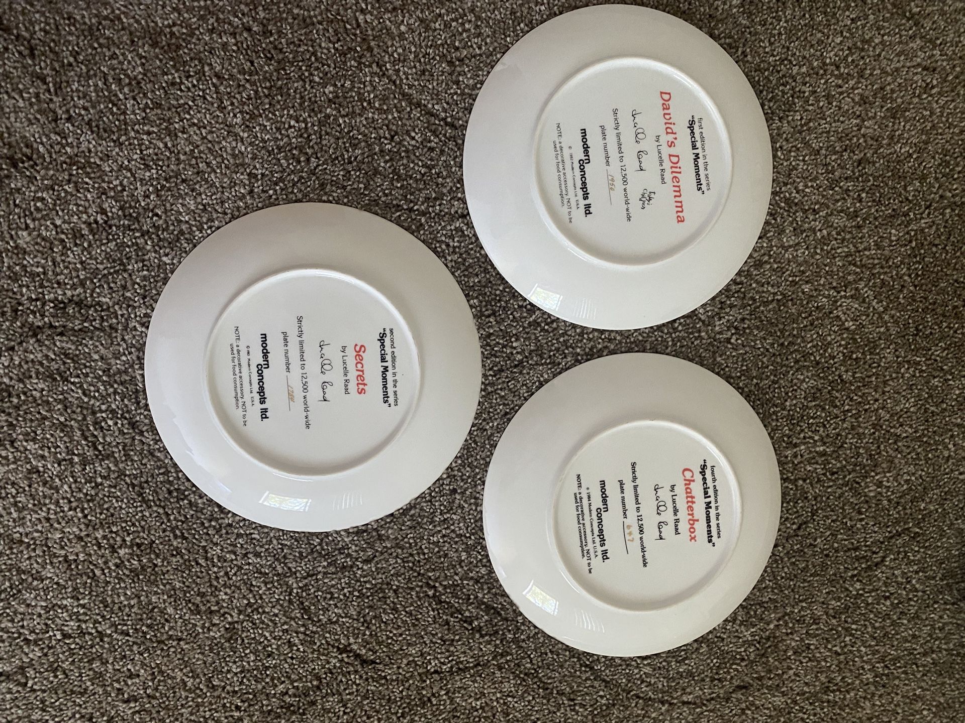 Plates Vintage Limited Edition