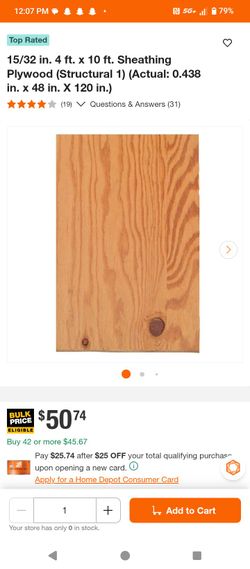 Plywood sheets 4x10 half inch