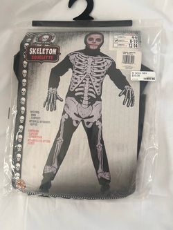 New Halloween Skeleton Costume Size 8-10