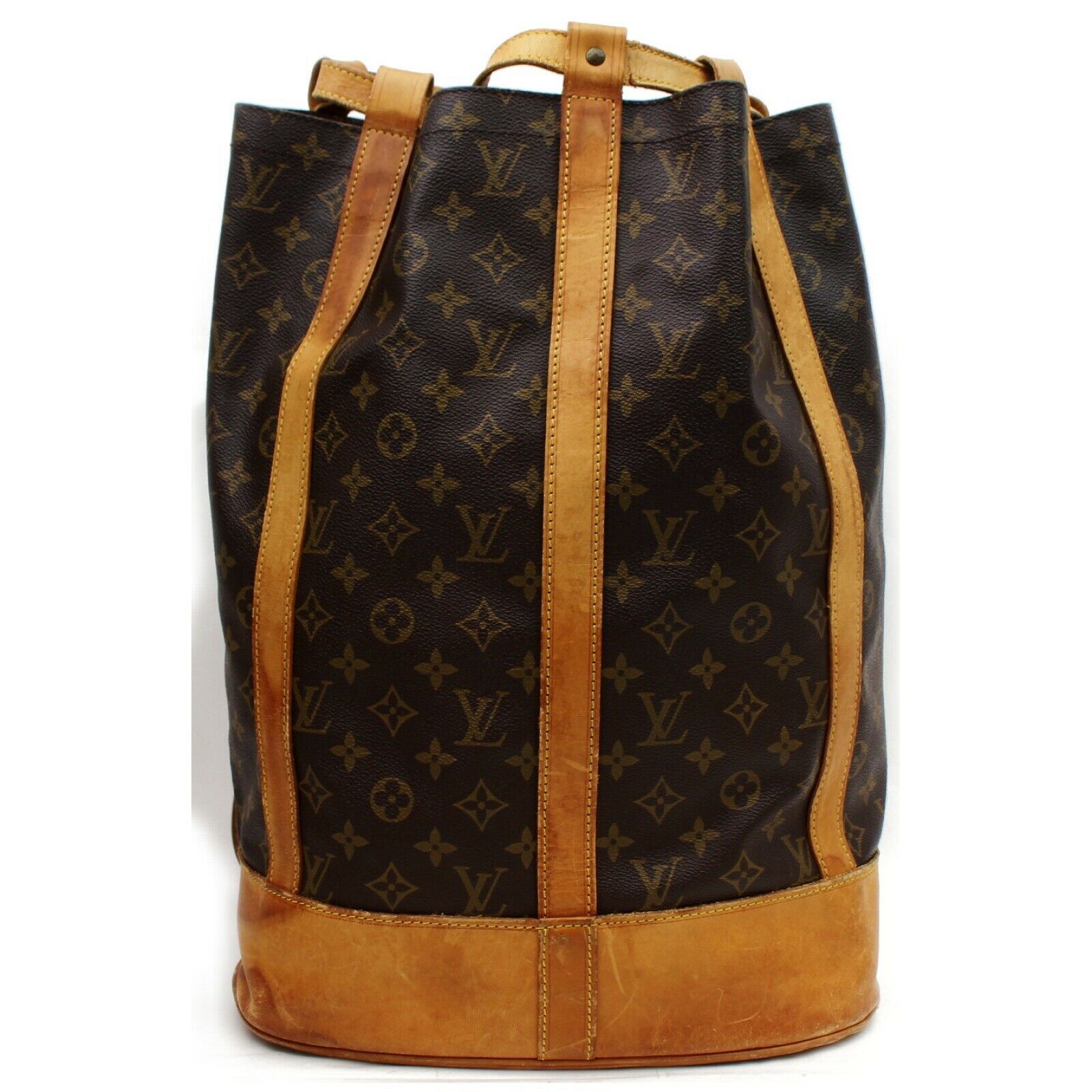 Authentic Louis Vuitton Randonnee GM M42244 Brown Monogram Shoulder Bag 11388