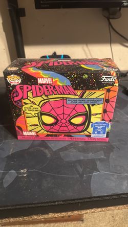 FACTORY SEALED Funko Pop! (Set)  Blacklight Spider-Man  #652 & XL T-Shirt
