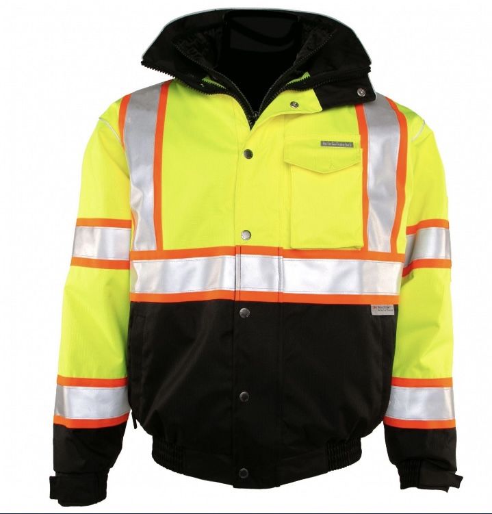 **BRAND NEW Kishigo JS119 Brilliant Series Bomber Jacket w/Hidden Hood