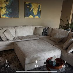 Large Comfortable Sofa And Ottoman 