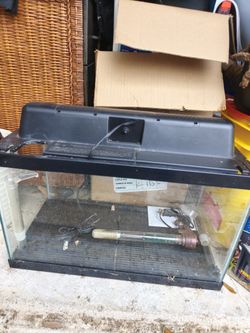 10g Aquarium Tank With Lid And Light