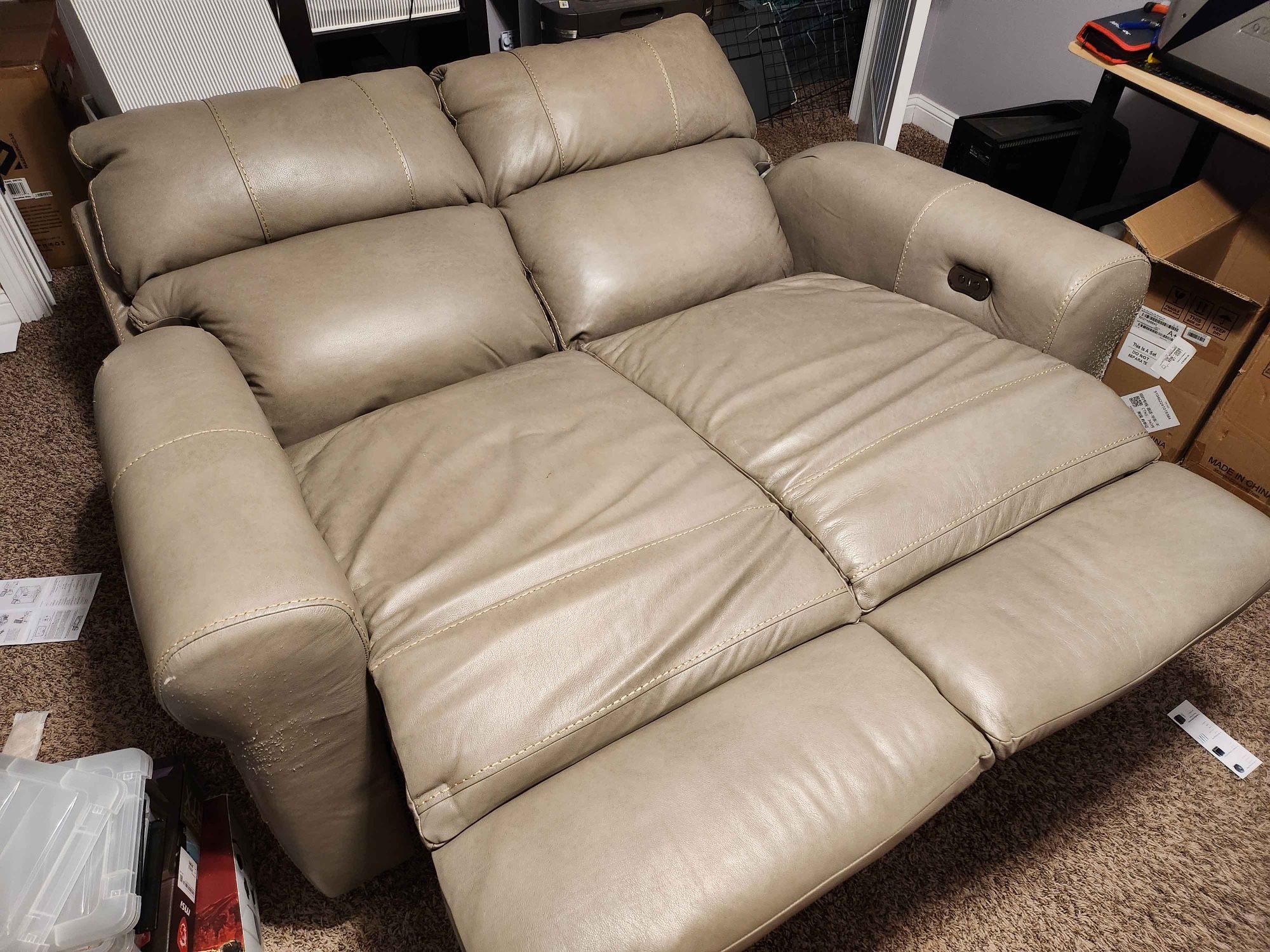 Leather Power Recliner