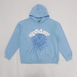 Blue Hoodie Rhinestone 