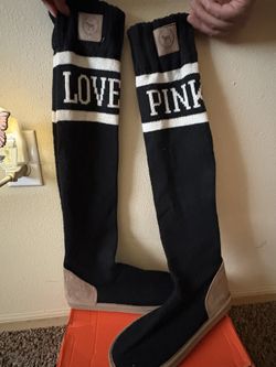 Vintage Pink Knee length boots 