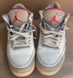 Air Jordan 3 Retro International Flight Sneaker  sz 10 Royal-Fire Red 136064-140