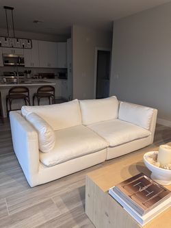 West Elm Hampton Sofa 84” – White – Great Condition