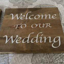 announcements or wedding signs