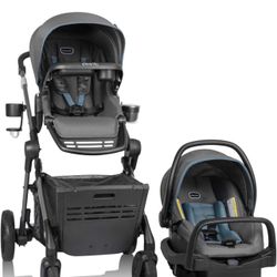 🛒 BRAND NEW Evenflo Pivot Troop Stroller & Car Seat System – Modular for Child & Pet 🐶👶 – $180