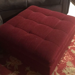 Dark Red Ottomon from Walter E Smith 36 x 36, great storage!