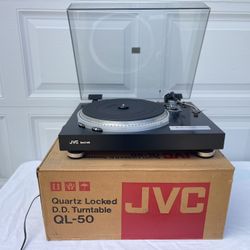 Rare! JVC QL-50 Quick Stop Quartz Locked/FG Servo System Turntable/Original Box