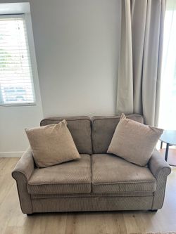 Pull-Out Sleeper Sofa + Memory Foam Topper Included