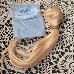 Human hair extensions 16" Clip On Blonde