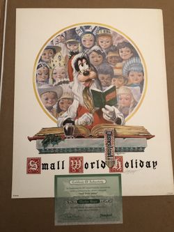 CHARLES BOYER LMT EDITION SMALL WORLD LITHOGRAPH