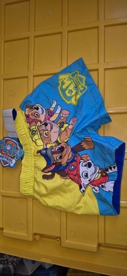 New 12 months paw patrol swim trunks