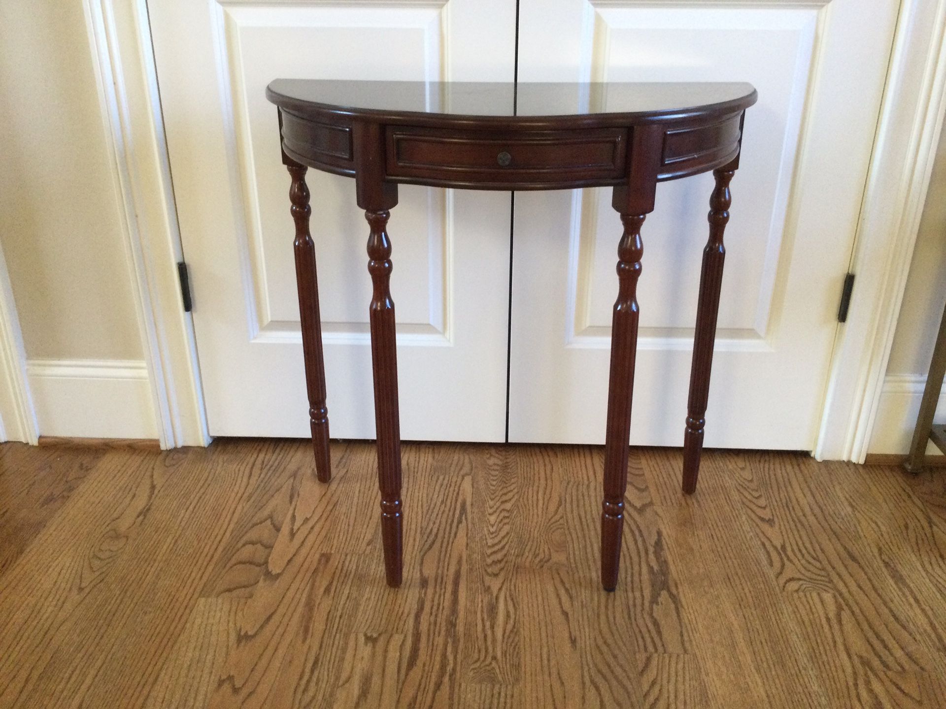 HALF MOON ENTRY/CONSOLE TABLE WITH DRAWER