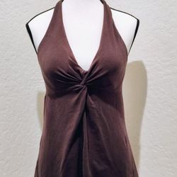  VINTAGE Victoria's Secret IPEX Halter TankTop w/Built-In Padded/Wired/PushUp Bra