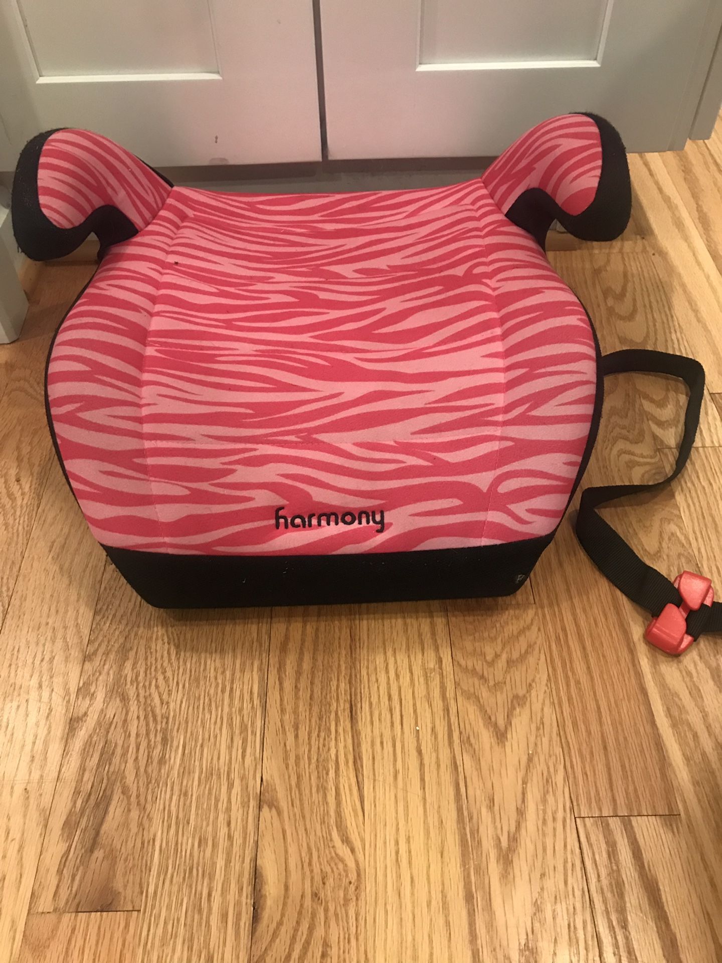 Harmony Juvenile Youth Backless Booster Car Seat, Pink Zebra