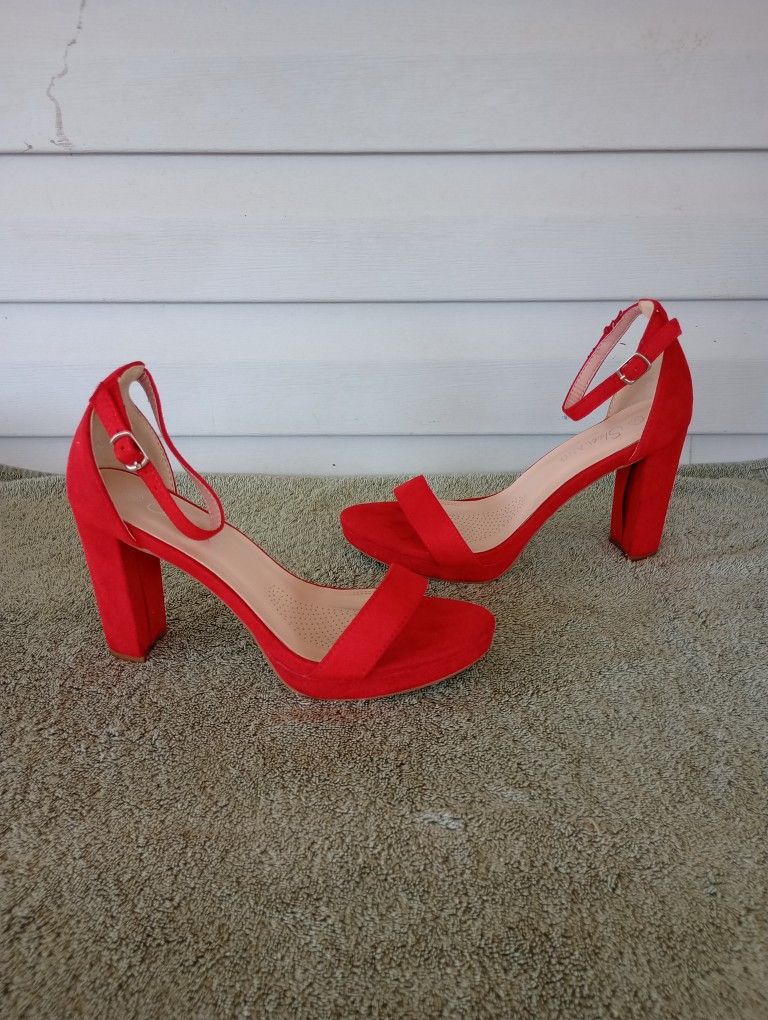 Shoe Land SL-ROMINA-Women's Open Toe Ankle Strap Chunky Block Heel Dress Sandals