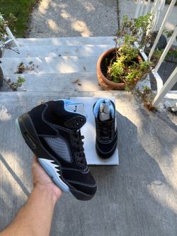Jordan 5 Black University Blue Size 8