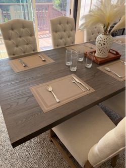 dining room table and chairs