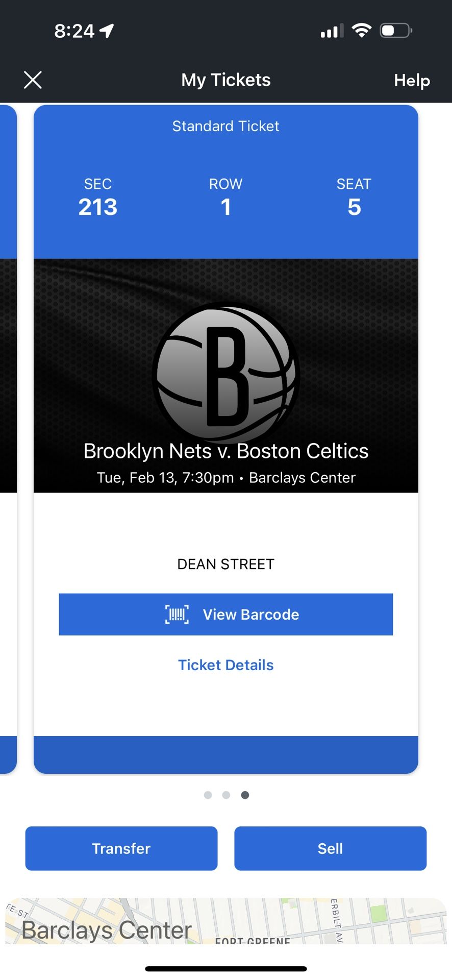 NBA Nets Vs Celtics 2/13 Barclays