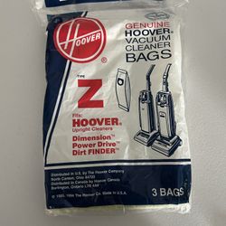 Vintage Genuine Hoover Vacuum Cleaner Filter Bags Type Z Package (contact info removed)Z 3-Pak