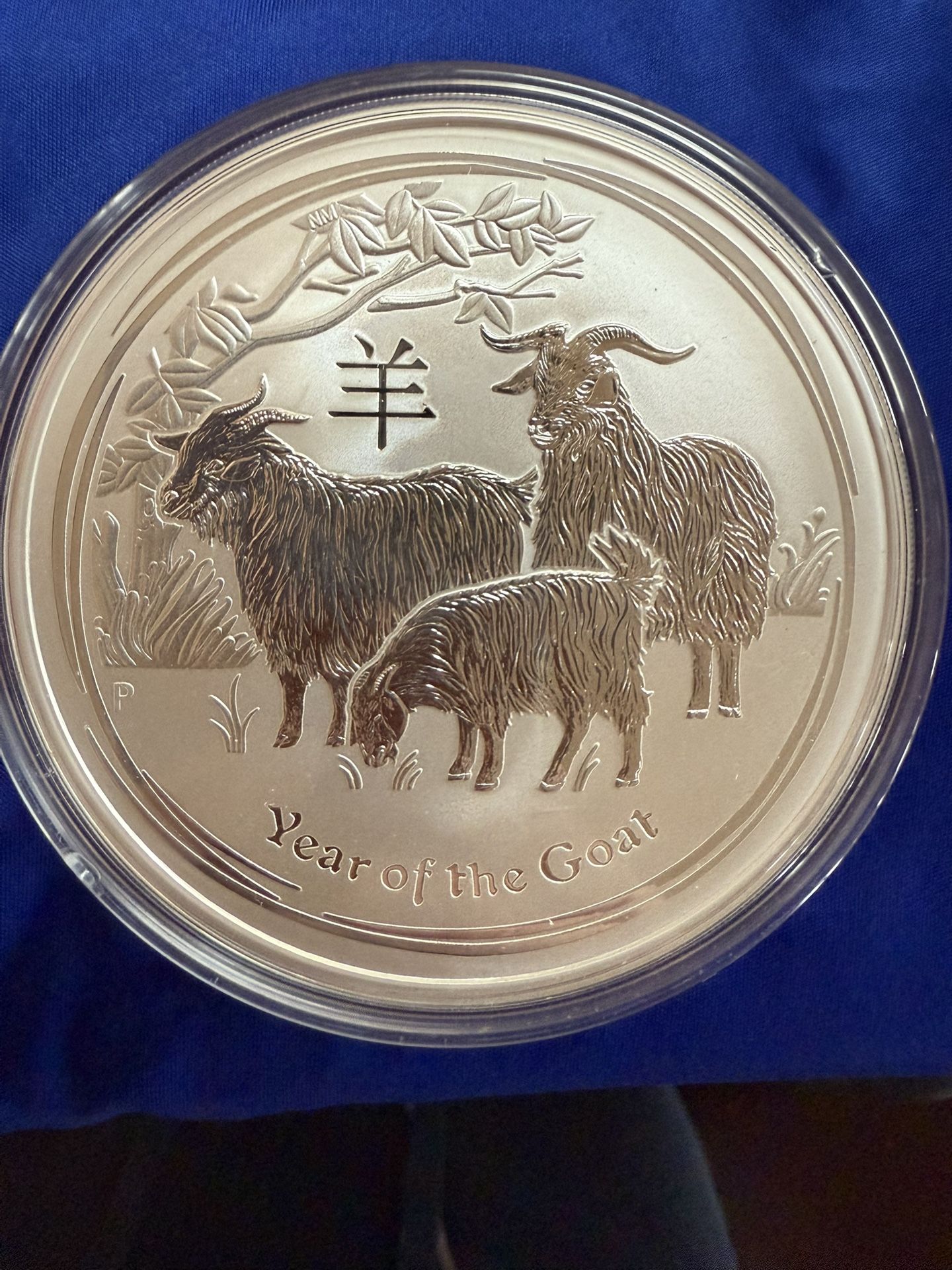 2015 10oz Australia Lunar Year Of The Goat Silver Coin