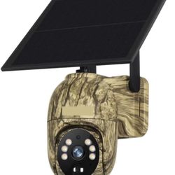 New-2K Solar Security Camera Outdoor 4G Sim Hunting Cameras 4mp Wireless WiFi 360° Live View Animal Monitoring Cam IP66(WiFi Cam No Card)