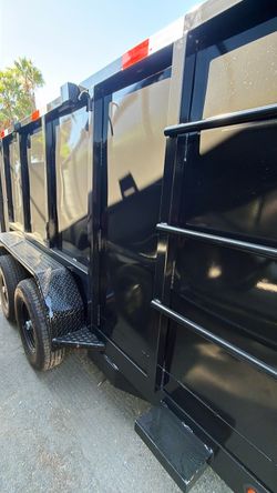 Black Steel Dump Trailer