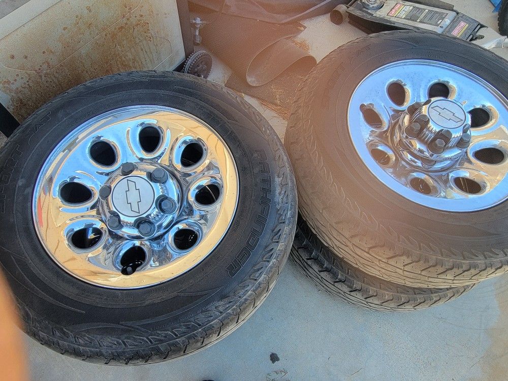 Chevy Chrome Rims With Tires 17