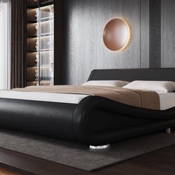 Queen Size Sleigh Style Bed Frame 