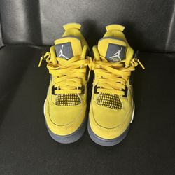 Nike Air Jordan 4 Retro Lightning Yellow Thunder 2021  408452-700 Size 5